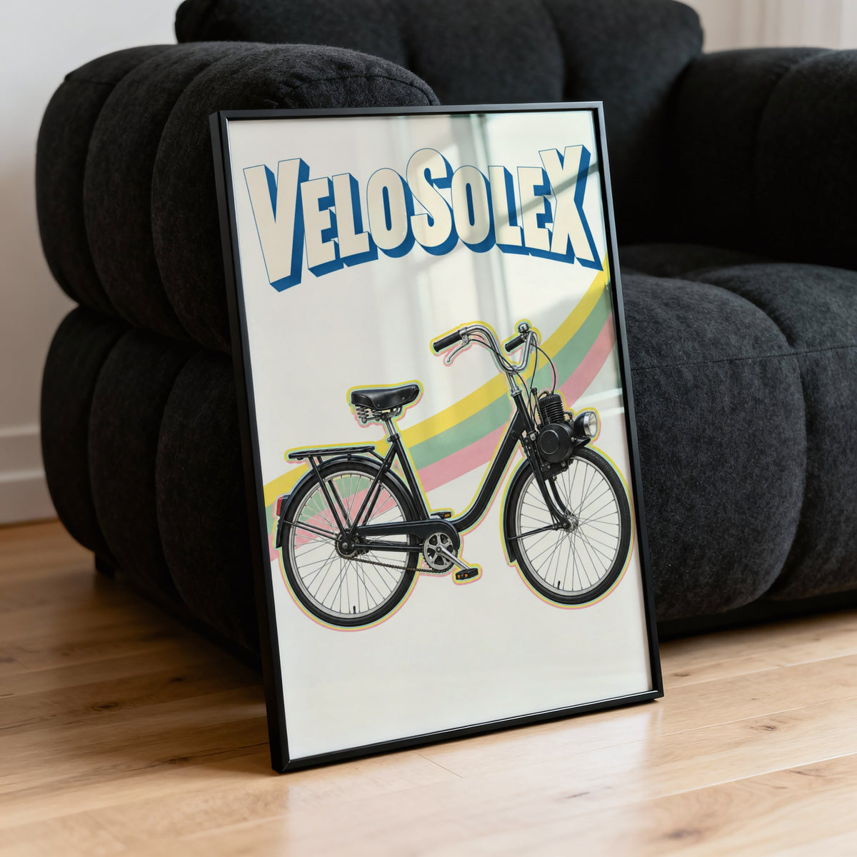 Vintage Velosolex Poster, Moped Wall Art, Cycling Print