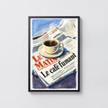 Vintage Coffee Print and Poster, French Cafe Wall Art