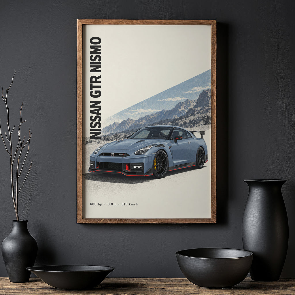 Vintage Nissan GTR Nismo Print, Car Wall Art