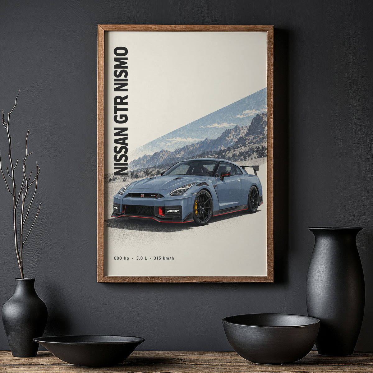 Vintage Nissan GTR Nismo Print, Car Wall Art