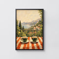 Vintage Coffee Print and Poster, Italian Coast Wall Art