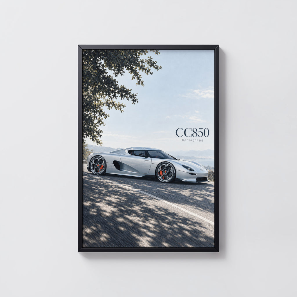 Vintage Koenigsegg CC850 Print, Supercar Wall Art
