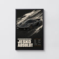 Vintage Koenigsegg Jesko Absolut Print, Car Wall Art