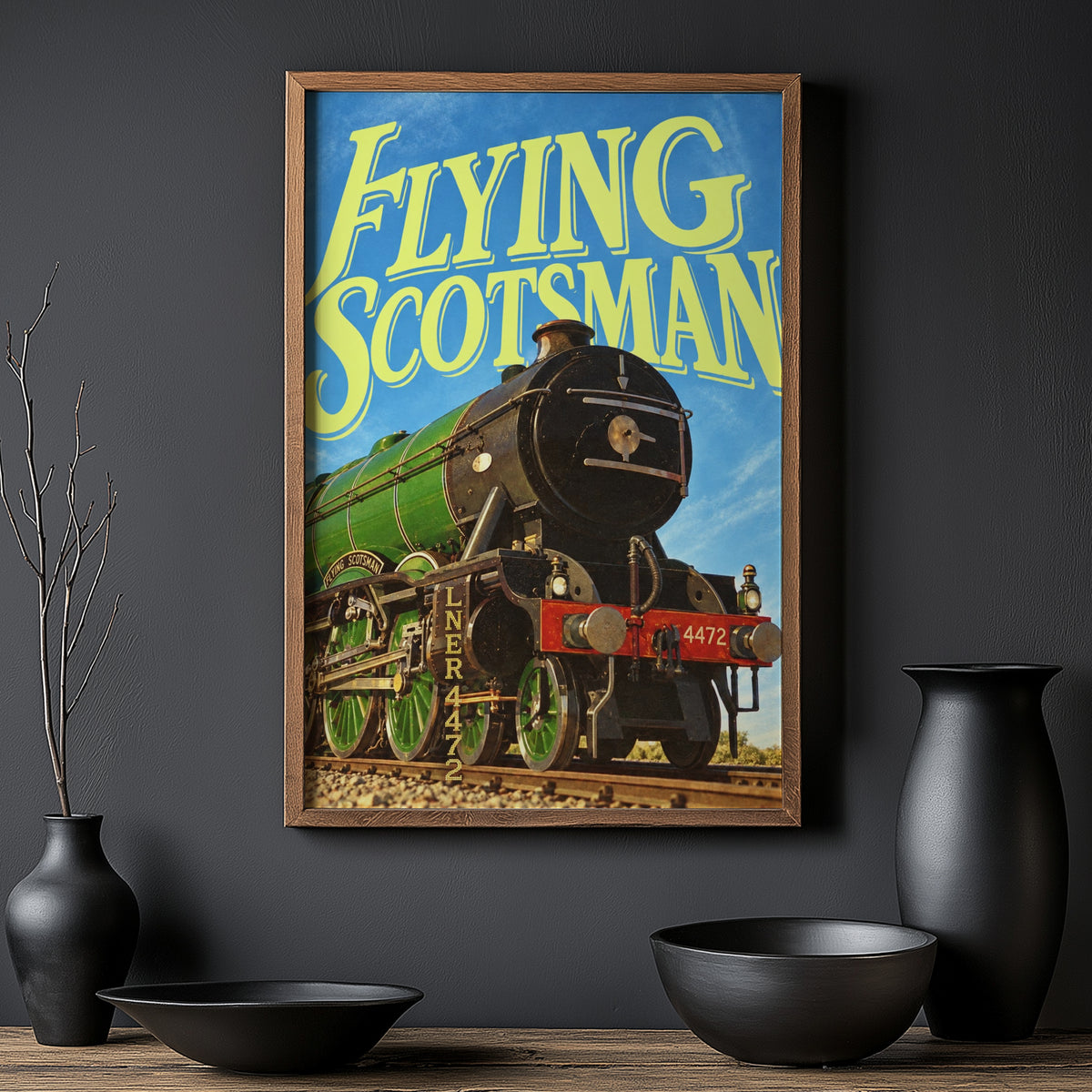 Vintage Flying Scotsman Poster, LNER 4472 Steam Train Print