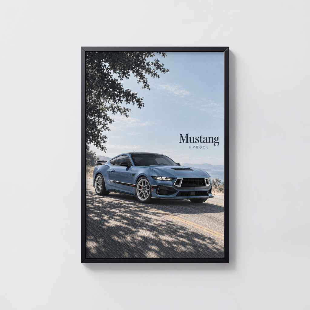 Vintage Mustang FP800S Print, Car Wall Art