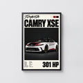 Vintage Toyota Camry Print, Racing Car Wall Art