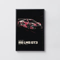 Vintage Audi R8 LMS GT3 Print, Race Car Poster
