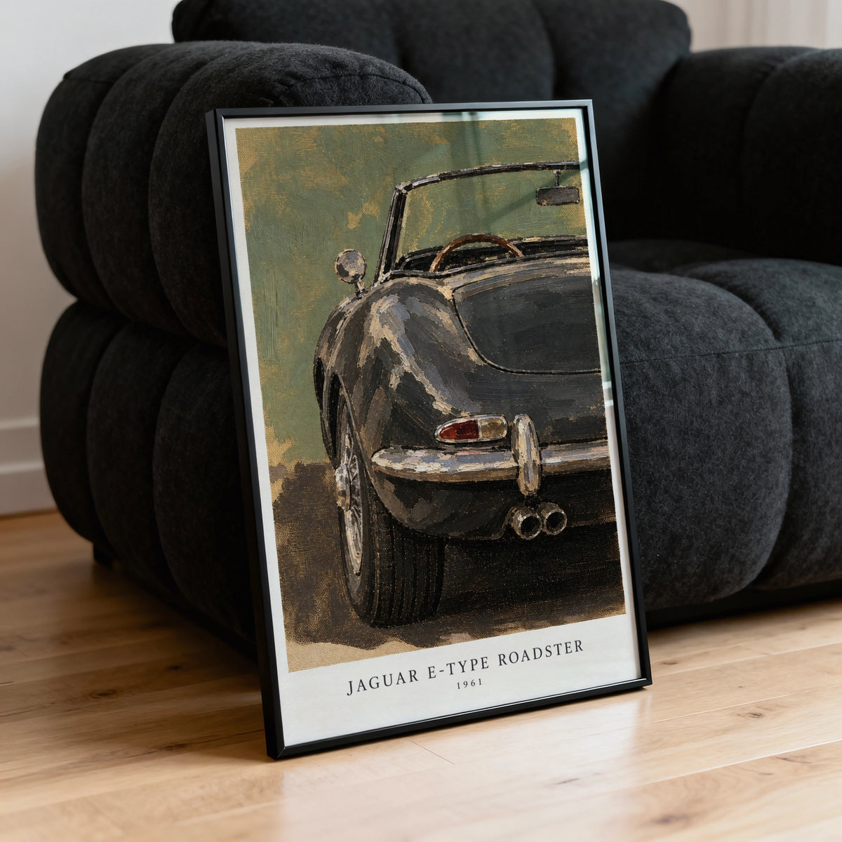 Vintage 1961 Jaguar E-Type Roadster Wall Art Print