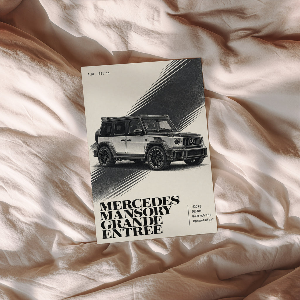 Vintage Mercedes Print, Mansory G Wagon Wall Art