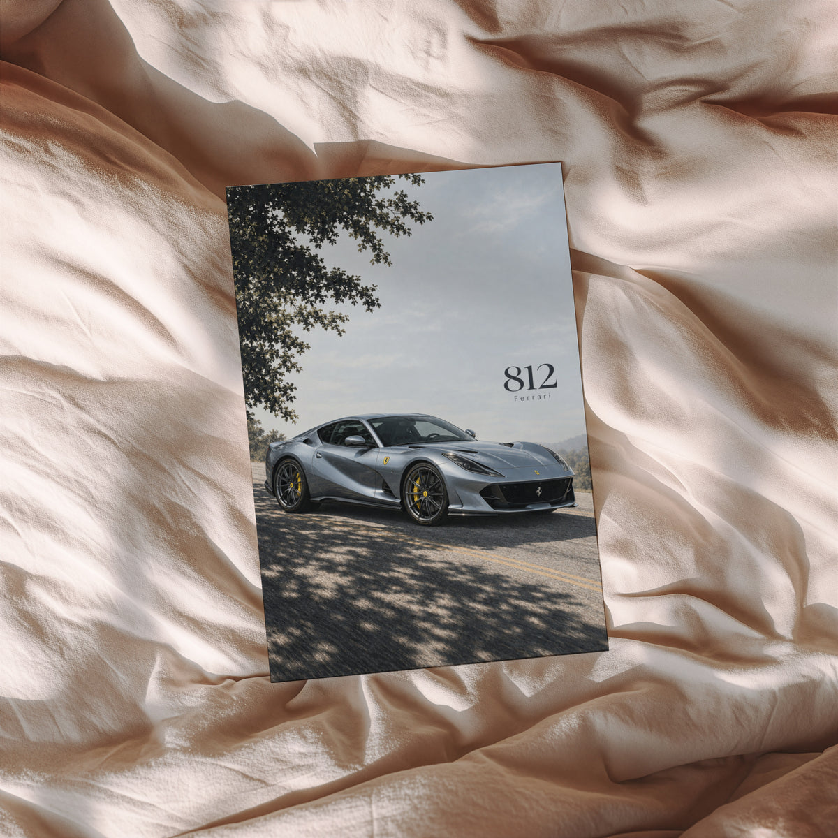 Vintage Ferrari 812 Print, Supercar Wall Art