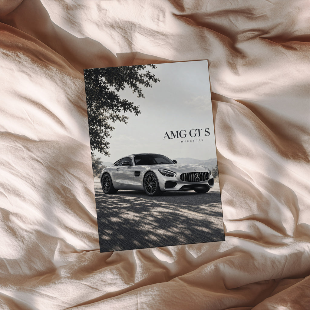 Vintage Mercedes AMG GT S Car Print Wall Art