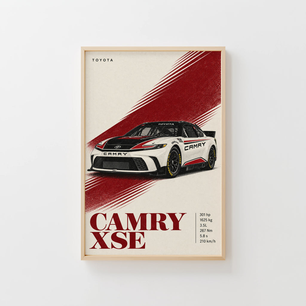 Vintage Toyota Camry XSE Print, Race Car Wall Art