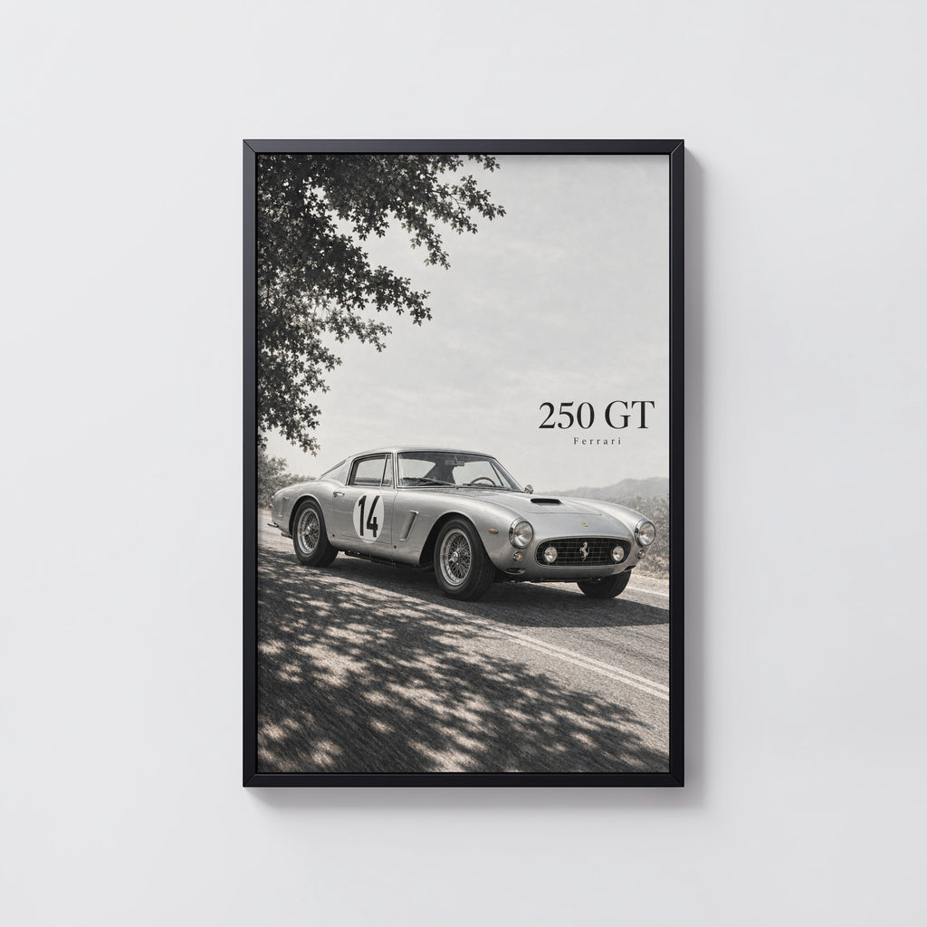 Vintage Ferrari 250 GT Print, Classic Car Poster