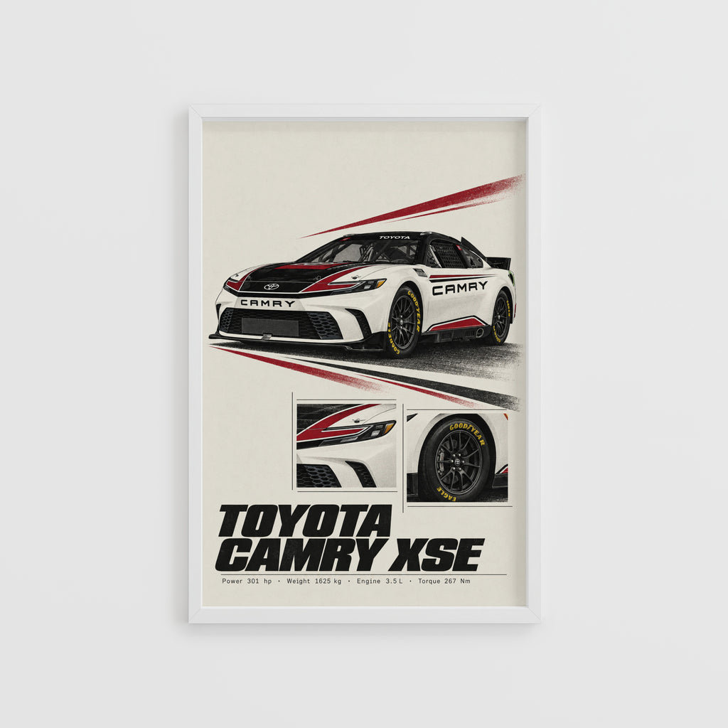 Vintage Toyota Camry Racing Car Print Wall Art