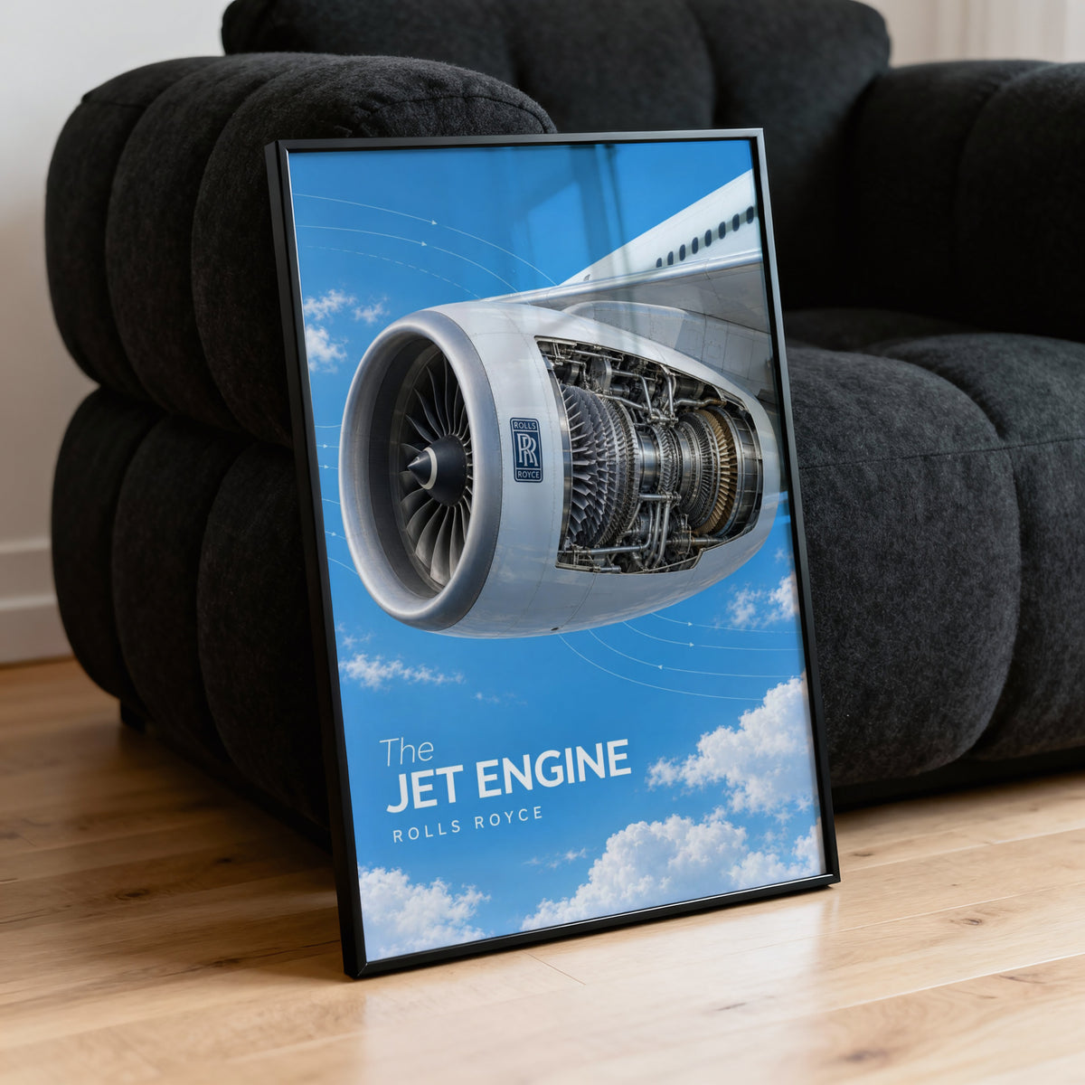 Vintage Jet Engine Poster, Aviation Wall Art Print
