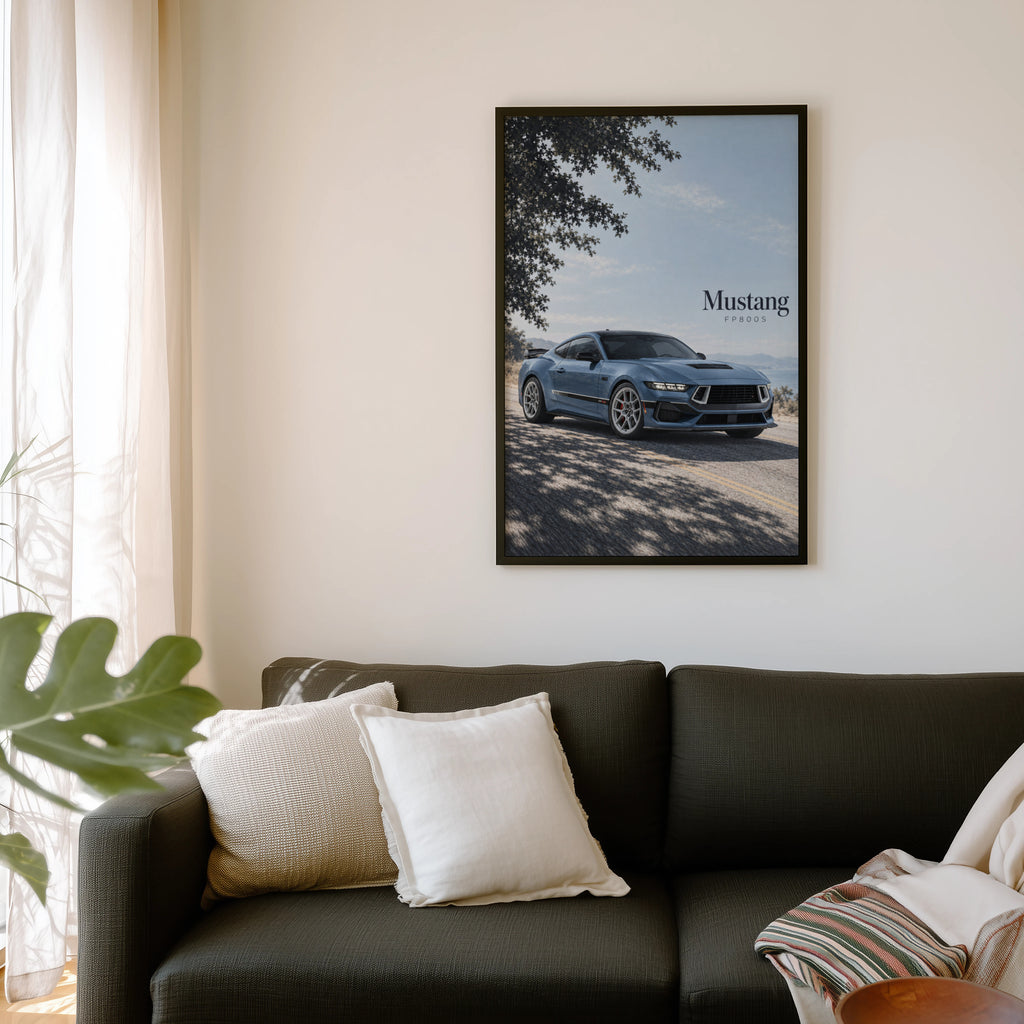 Vintage Mustang FP800S Print, Car Wall Art