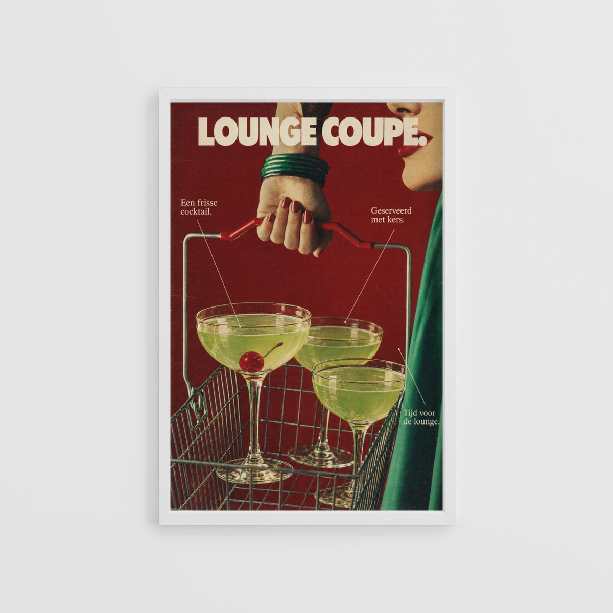 Vintage Cocktail Poster, Retro Bar Wall Art, Print