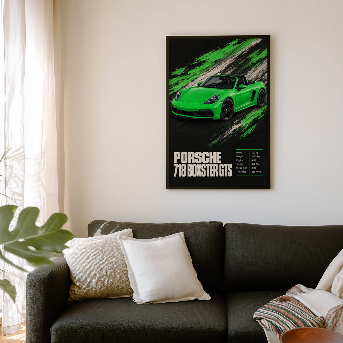 Vintage Porsche 718 Boxster GTS Print, Car Art