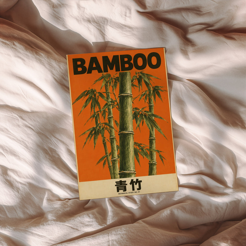 Vintage Bamboo Print, Japanese Botanical Poster Art