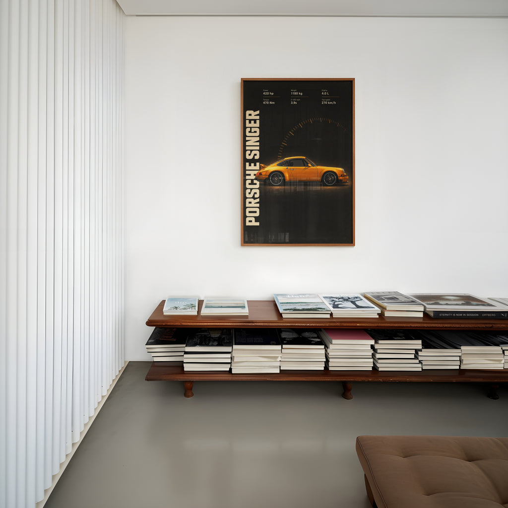 Vintage Porsche Singer Car Print, Wall Art