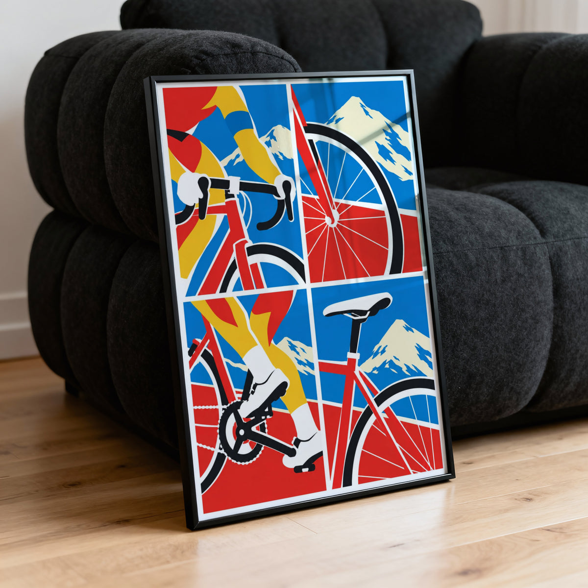 Vintage Cycling Poster, Road Bike Wall Art, Bicycle Print