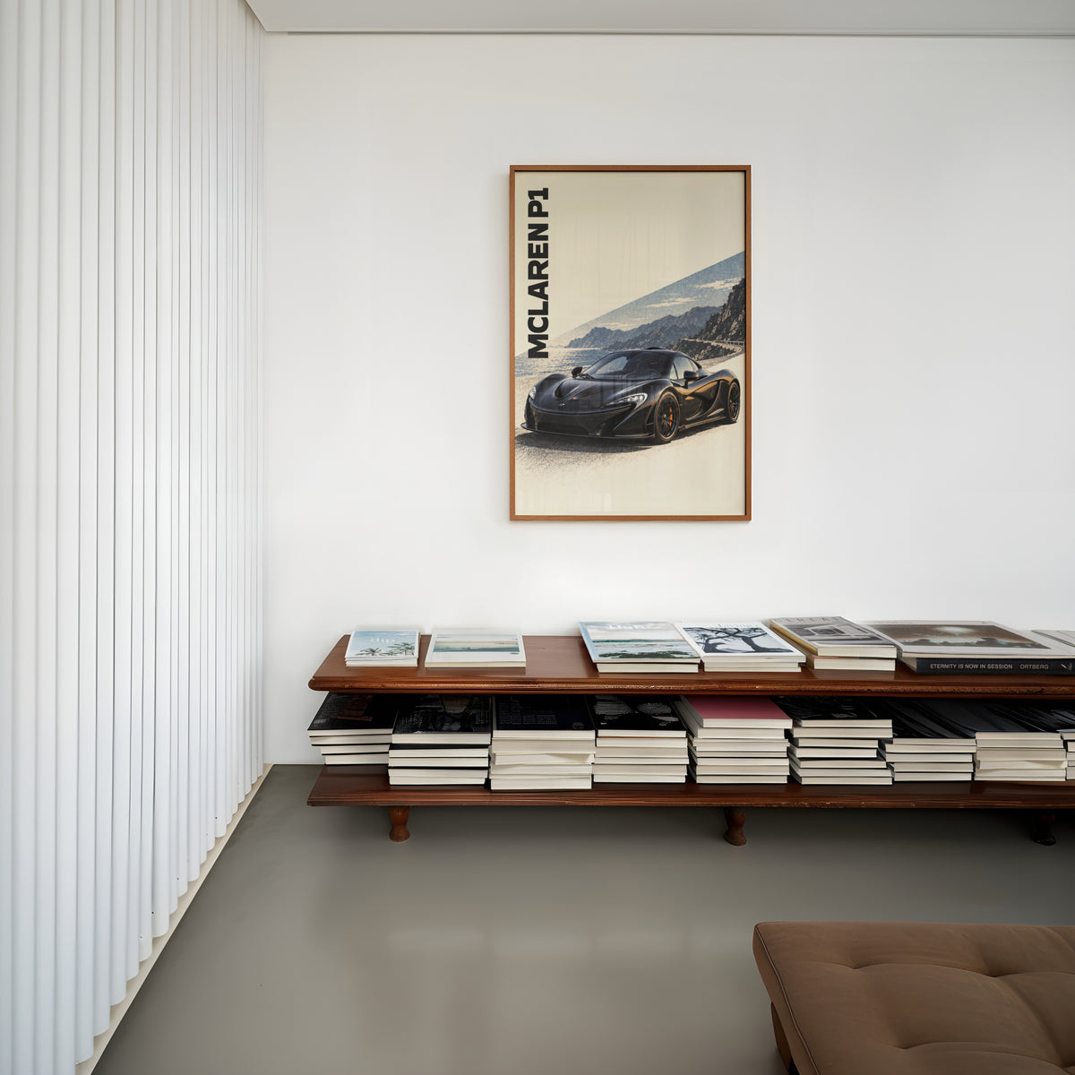 Vintage McLaren P1 Print, Supercar Wall Art