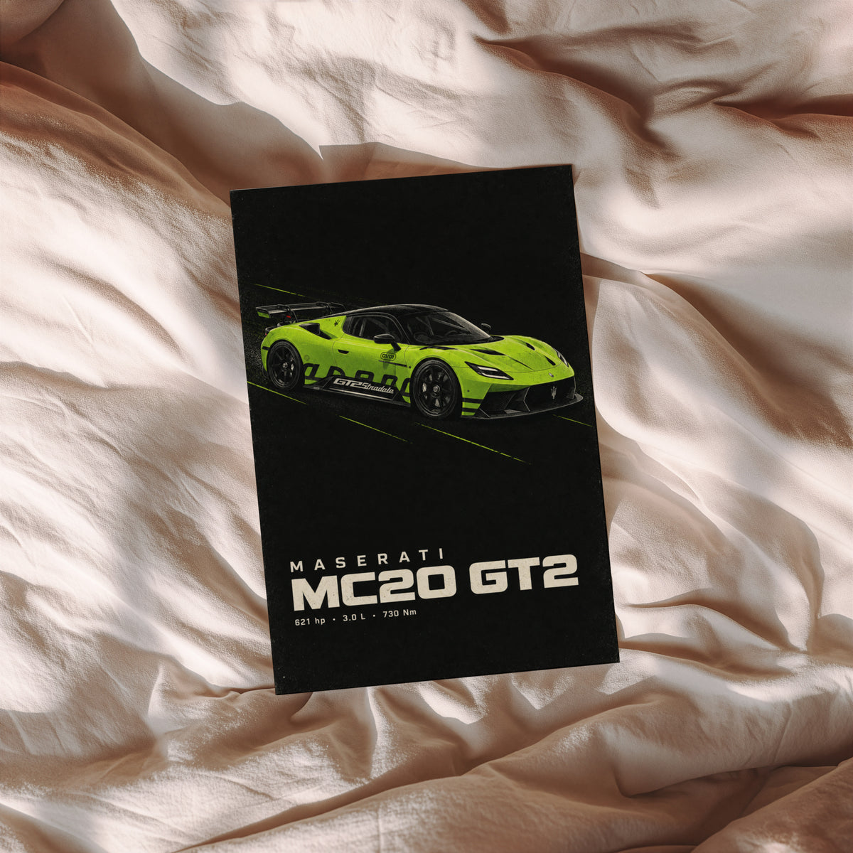 Vintage Maserati MC20 GT2 Print, Race Car Wall Art