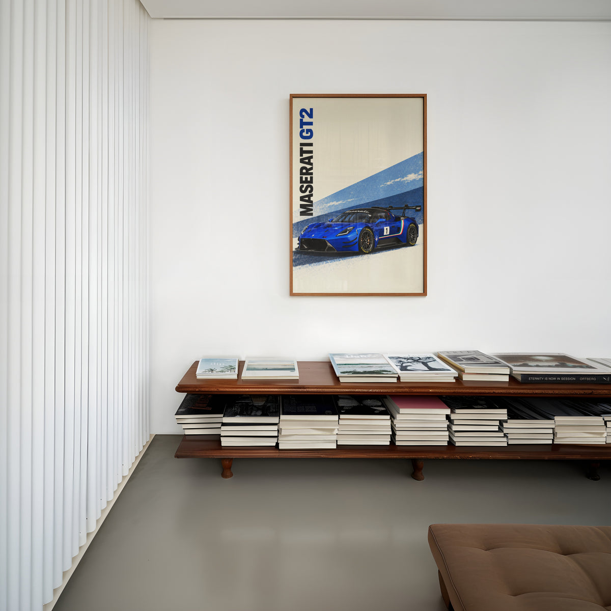 Vintage Maserati GT2 Print, Racing Car Wall Art