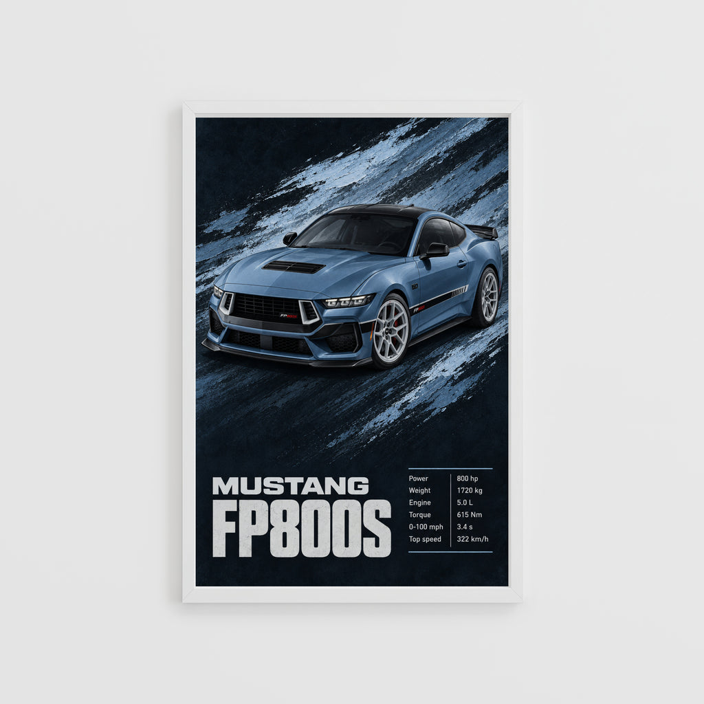 Vintage Mustang FP800S Print, Car Wall Art