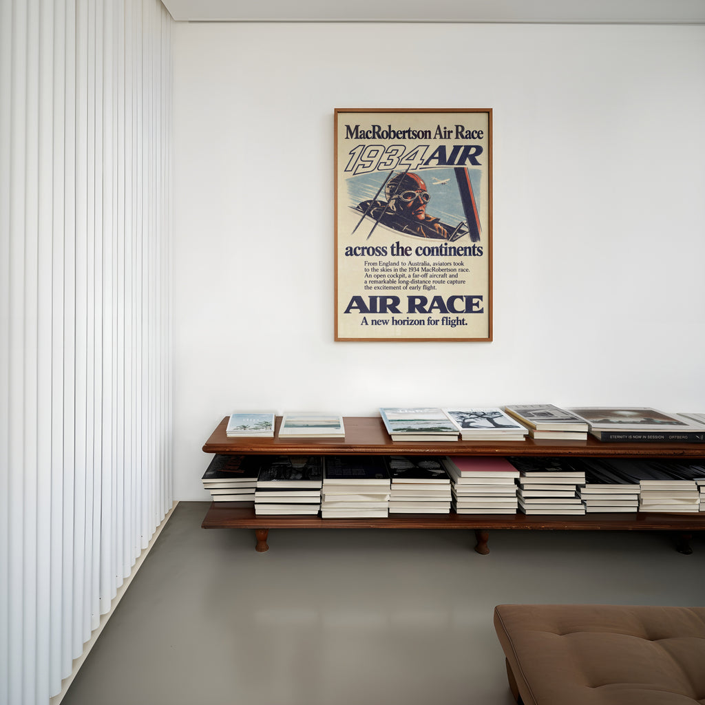Vintage Aviator Poster, Air Race Wall Art, 1934 Print