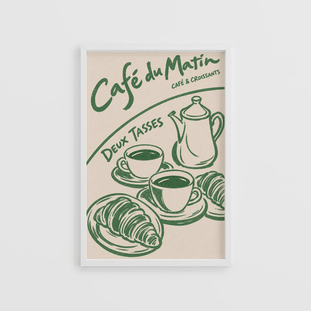Vintage Cafe Print and Poster, French Kitchen Wall Art