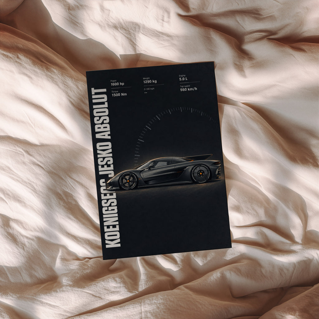 Vintage Koenigsegg Jesko Absolut Car Print