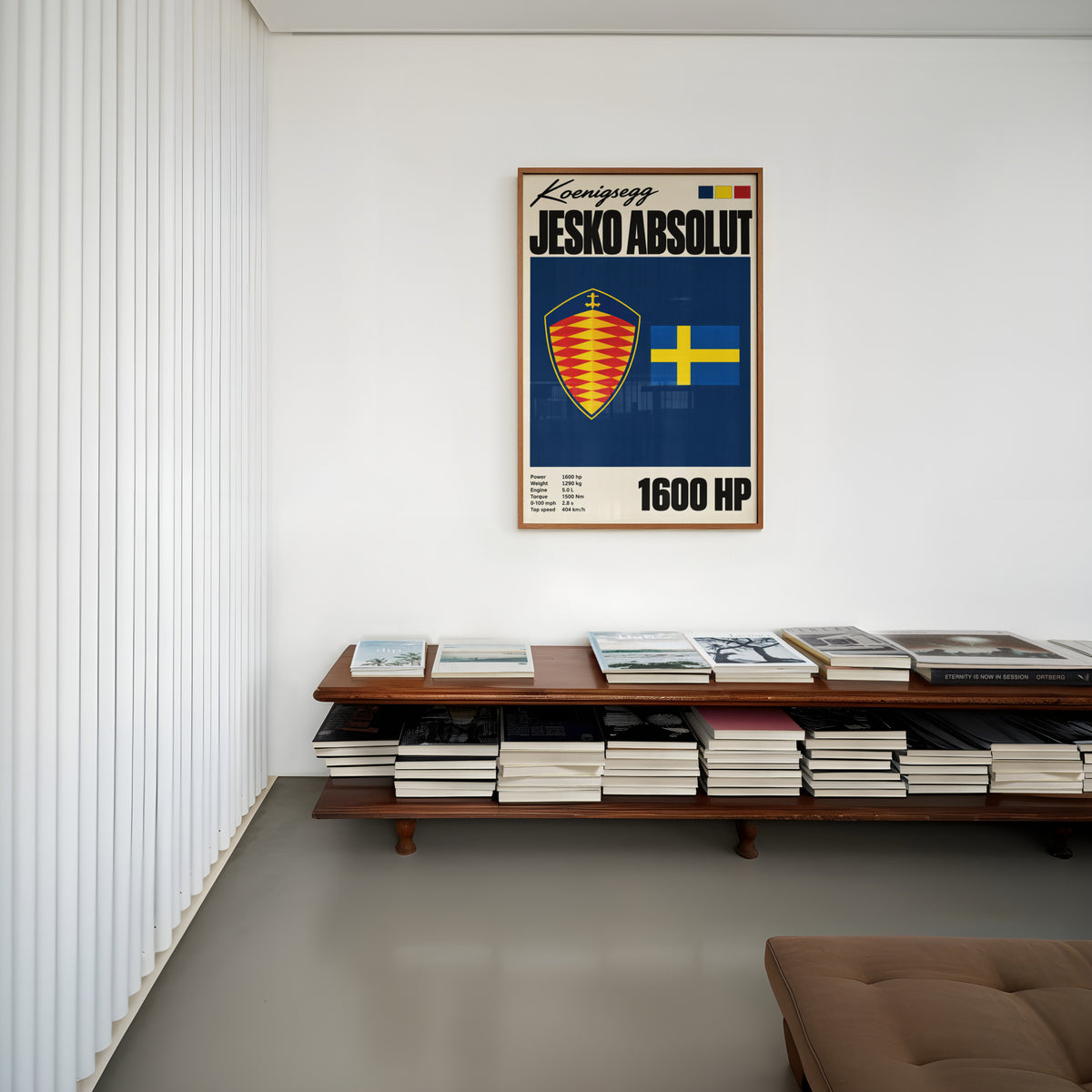 Vintage Koenigsegg Jesko Absolut Print, Car Wall Art