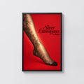 Vintage Hosiery Poster, Red Fashion Wall Art, Print