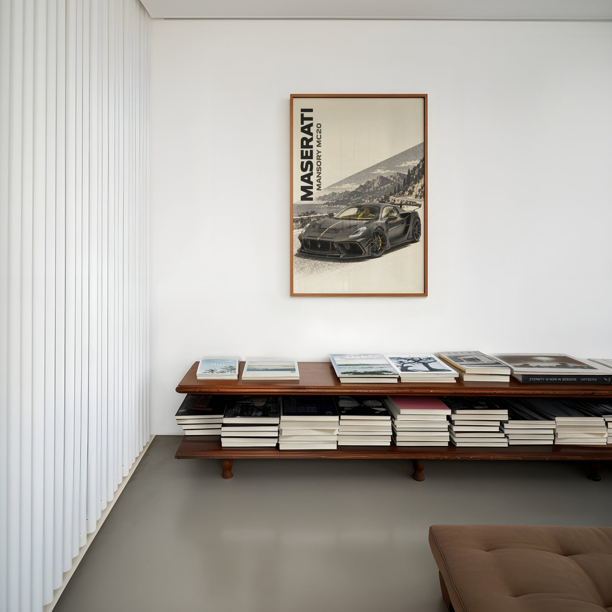 Vintage Maserati MC20 Print, Supercar Wall Art