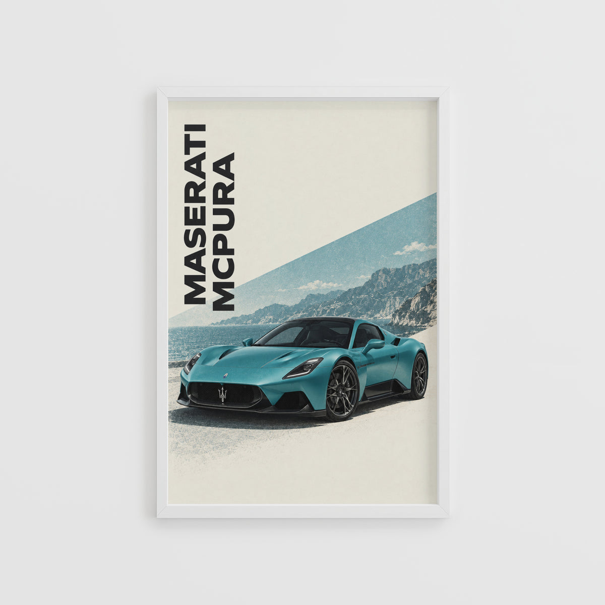 Vintage Maserati MCPura Print, Car Wall Art
