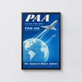 Vintage Pan Am Poster, Airline Wall Art, Aviation Print