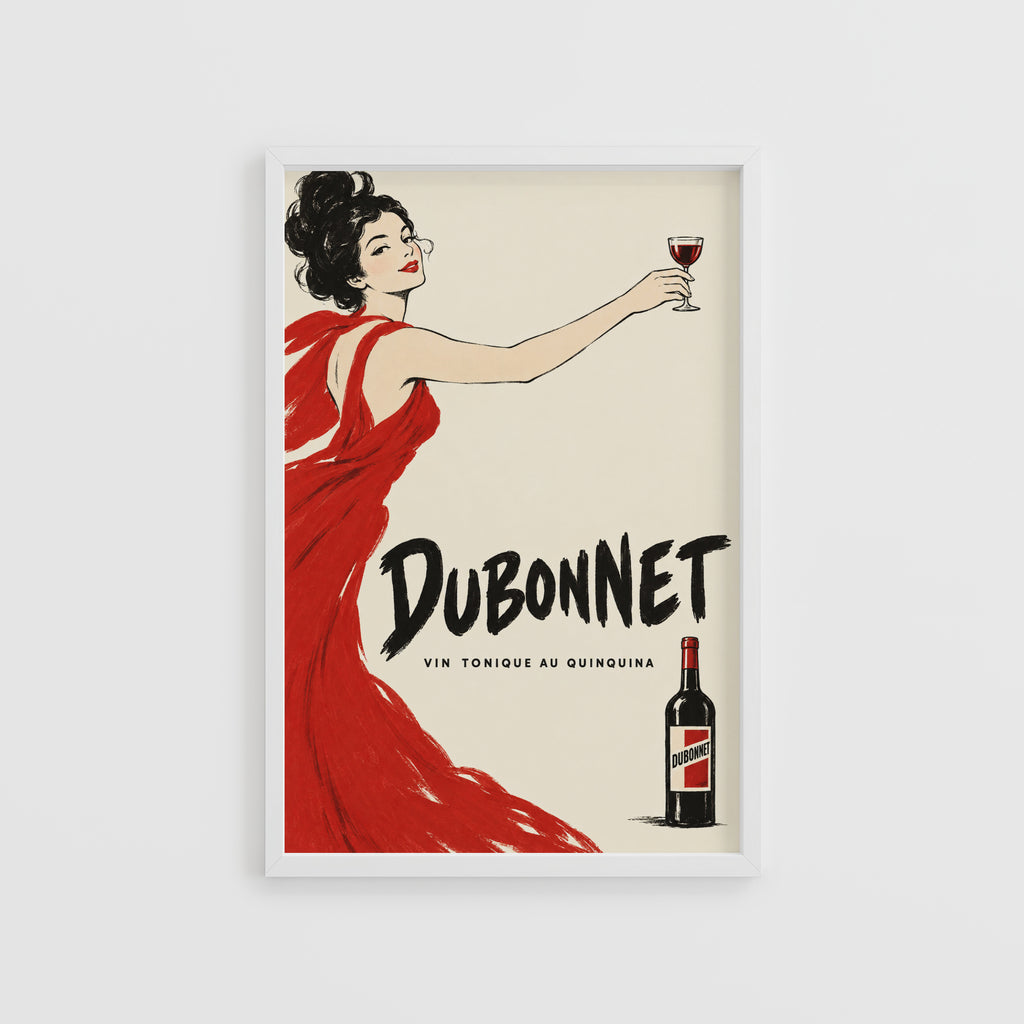 Vintage Dubonnet Print Poster, French Wine Wall Art