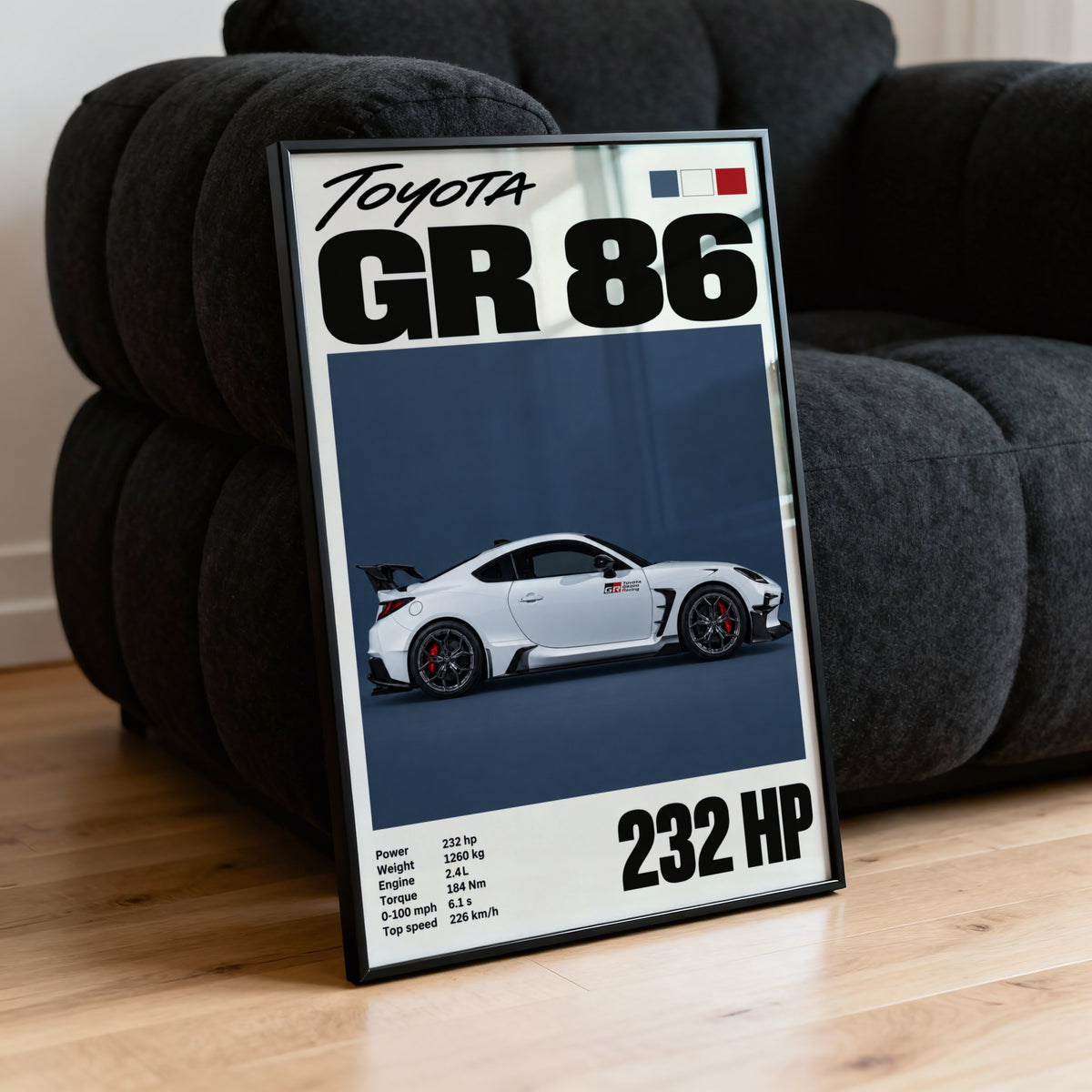 Vintage Toyota GR 86 Print, Car Wall Art