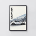 Vintage Toyota GR 86 Print, Car Poster, Mountain Art