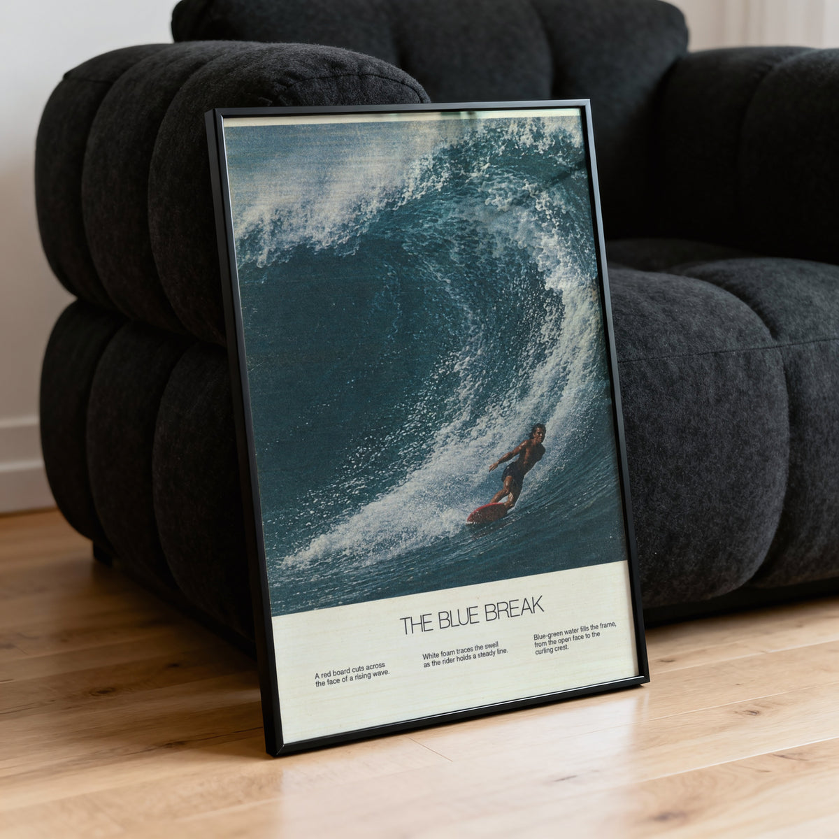 Vintage Surf Print, Surfing Poster, Big Wave Wall Art