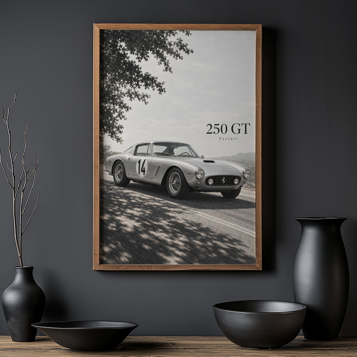 Vintage Ferrari 250 GT Print, Classic Car Poster