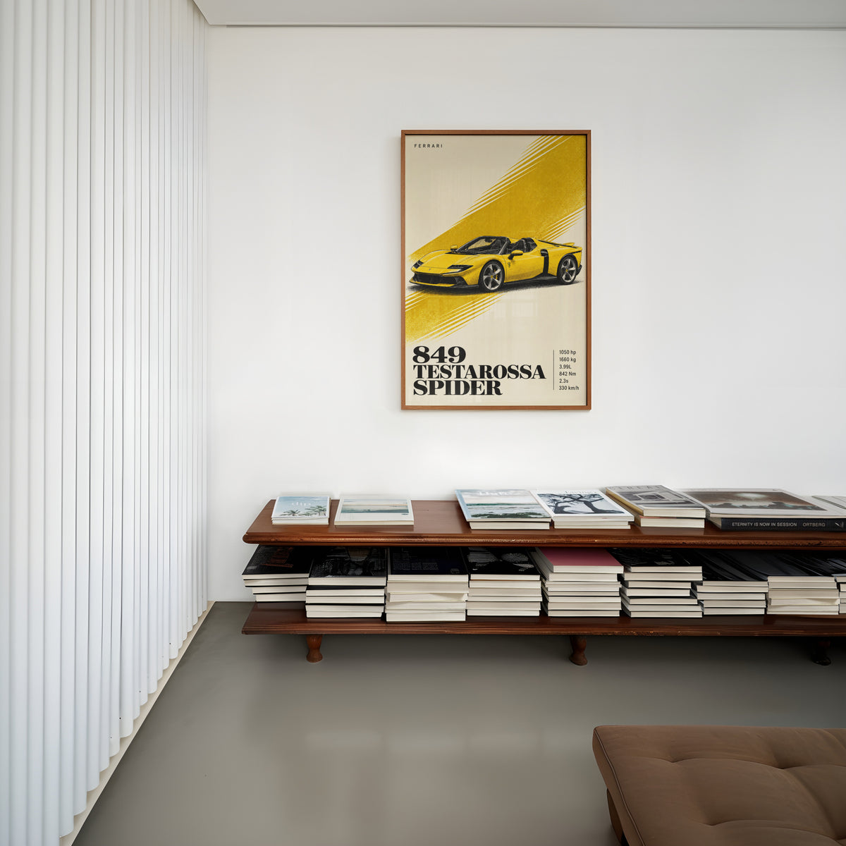 Vintage Ferrari Testarossa Spider Print, Car Wall Art