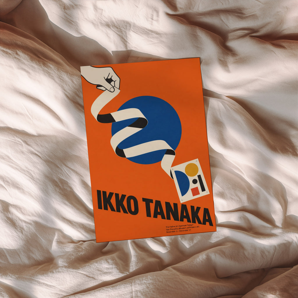Vintage Ikko Tanaka Print, Japanese Design Poster