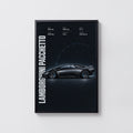 Vintage Lamborghini Print, Supercar Wall Art