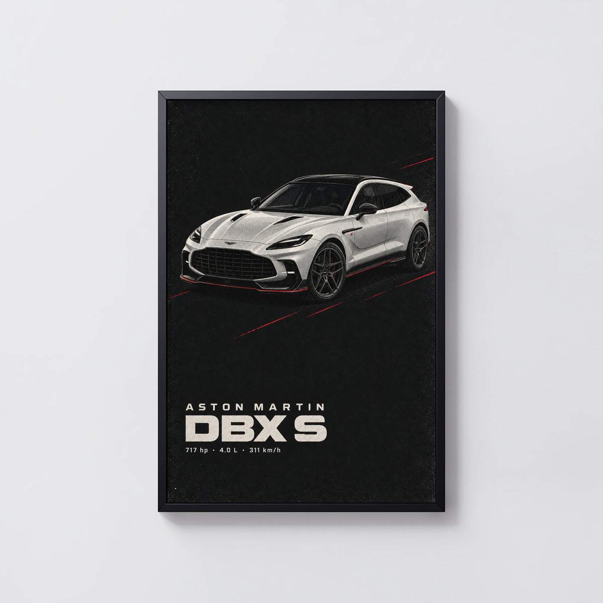 Vintage Aston Martin DBX S Print, Car Poster, Garage Art