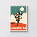 Vintage Cycling Poster, Road Racer Print, Wall Art