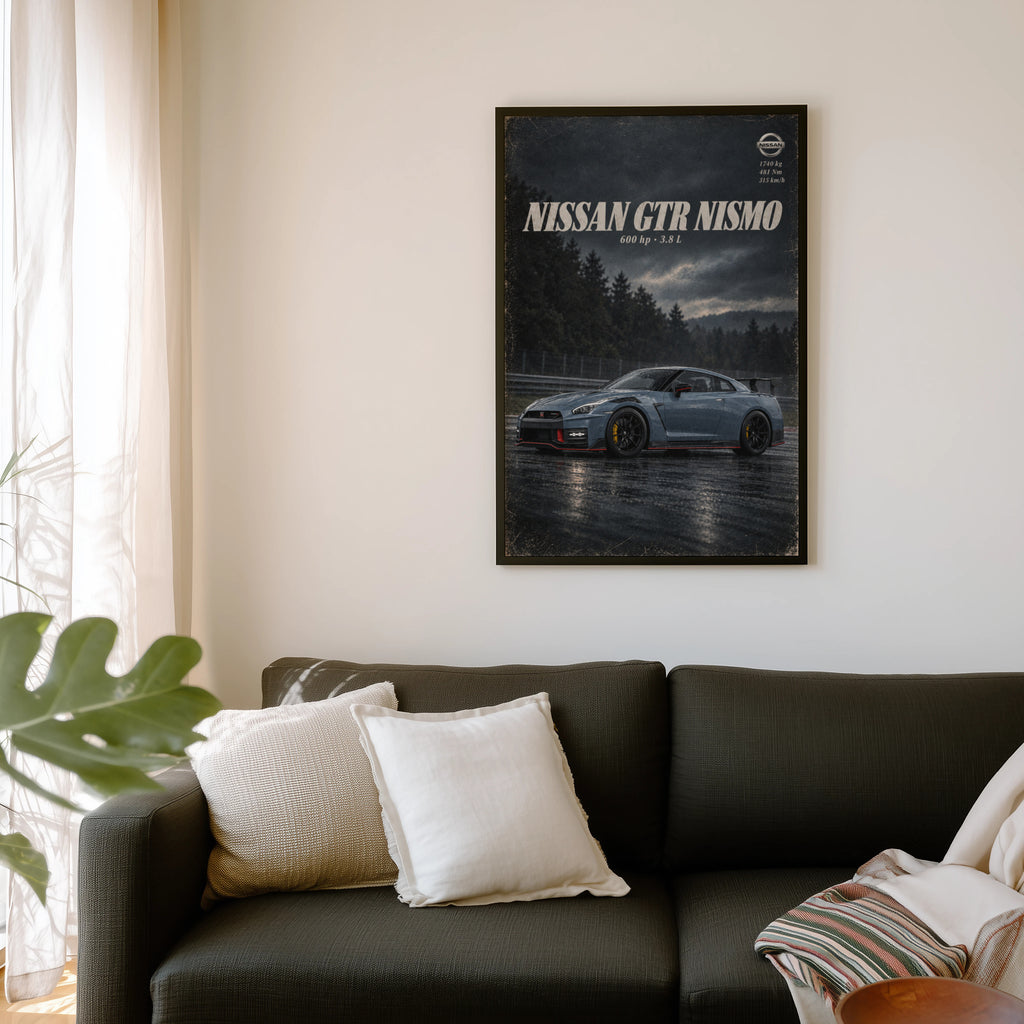 Vintage Nissan GTR Nismo Print, Car Wall Art