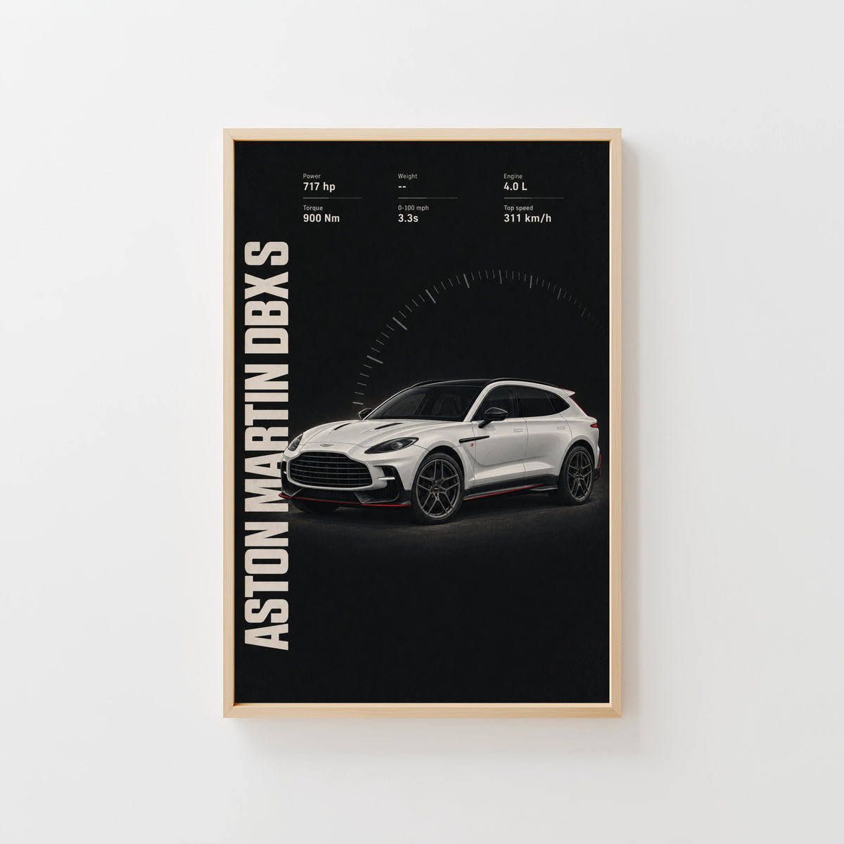 Vintage Aston Martin DBX S Print, Car Poster, Wall Art