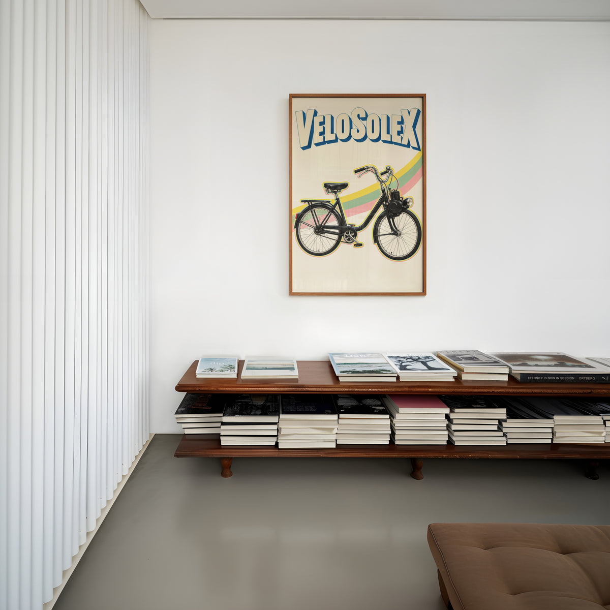 Vintage Velosolex Poster, Moped Wall Art, Cycling Print